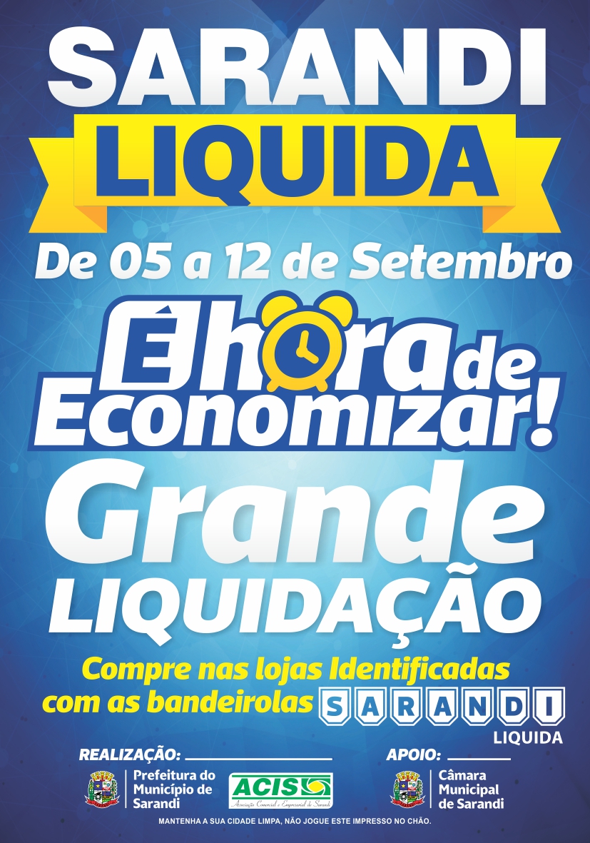 Material da Sarandi Liquida já esta disponível na Acis